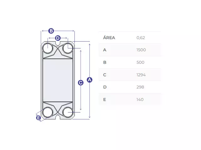 Placa para Trocador de Calor - BW150B Bermo