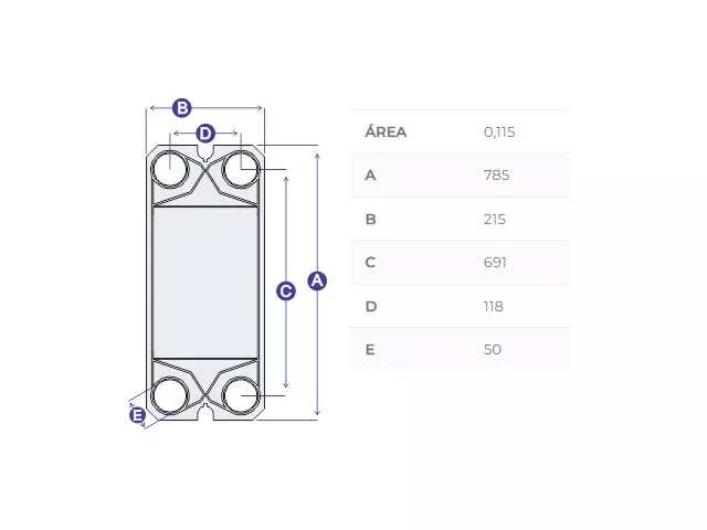 Placa para Trocador de Calor - GP10 Bermo