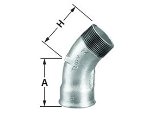 Curva 45° Macho e Fêmea com Rosca TupyBSP Bermo