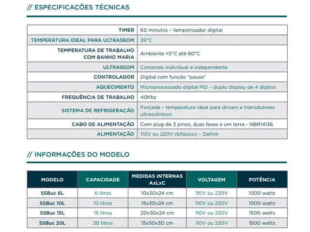 Banho Ultrassônico Conjugado SolidSteel 15L