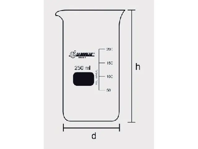 Becker Forma Alta Graduada com Bico Berzelius 1.000 ml Laborglas