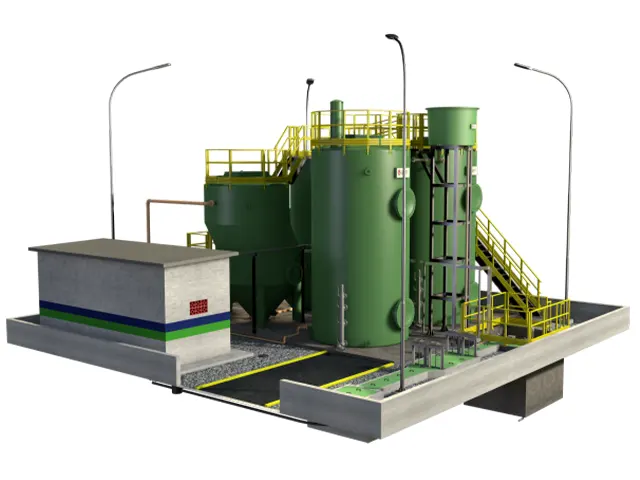 Estação de Tratamento de Esgoto Vertical em PRFV