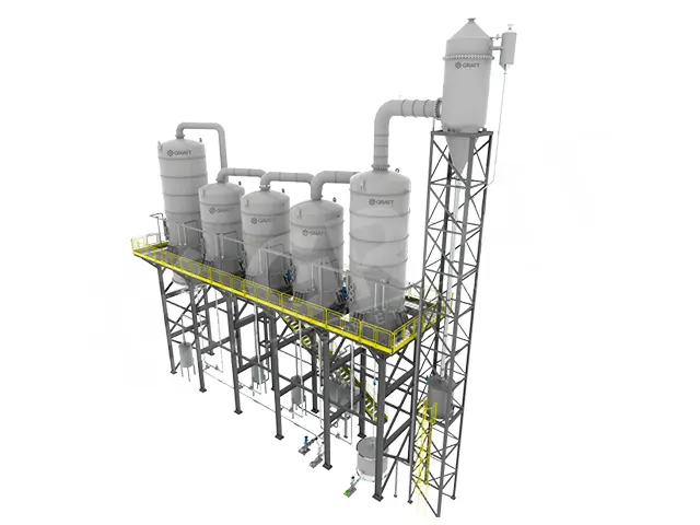 Sistema de Evaporação Usina de Etanol 30.000 L/h