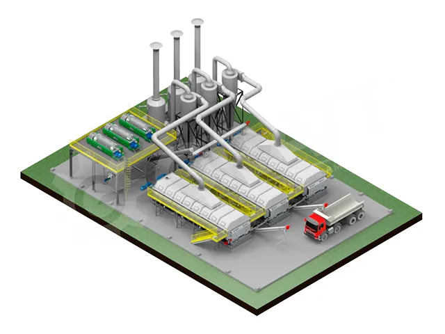 Secador e Sistema de Secagem Térmica Resíduos Sanitários e Industriais 3,7 a 10 T/H