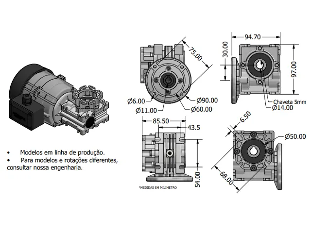 Redutor CX30 Varivelox Redução 1:10