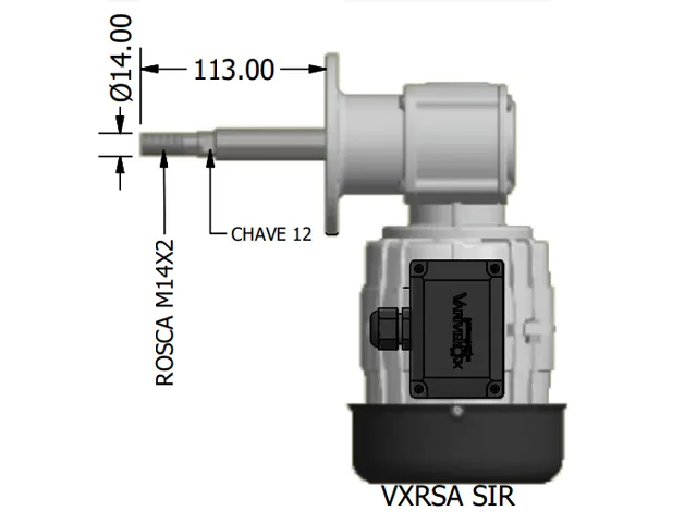 Motoredutor para Resfriadores de Leite VXRSA SIR Monofásico 220/254V