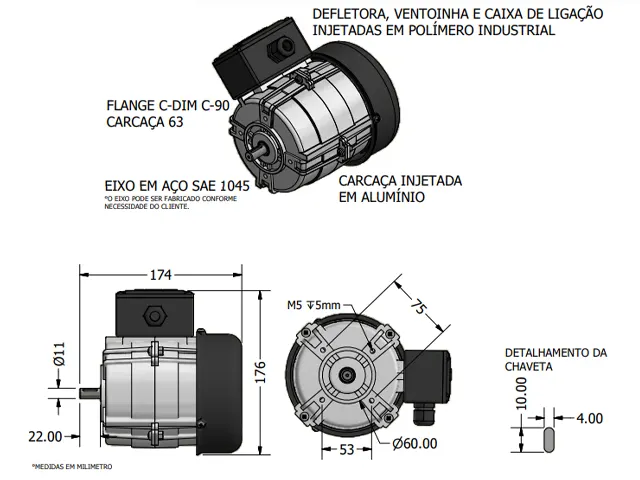 Motor Varivelox MQ FL Monofásico 220/254V