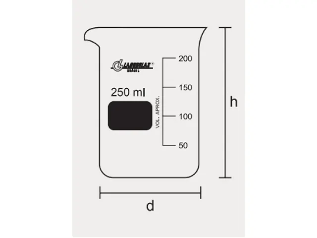 Becker Forma Baixa Graduado com Bico Griffin 1.000 ml Laborglas