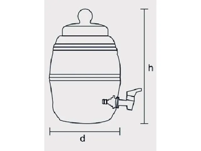 Barril de Vidro com Torneira Plástica 5.000 ml Laborglas