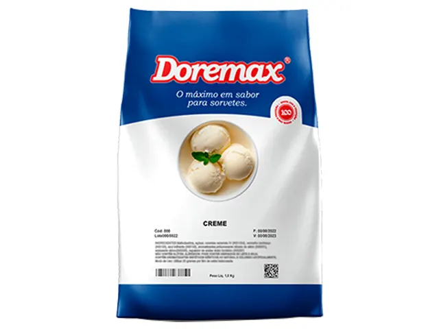 Saborizante em Pó Doremax Creme para Sorvetes 10Kg