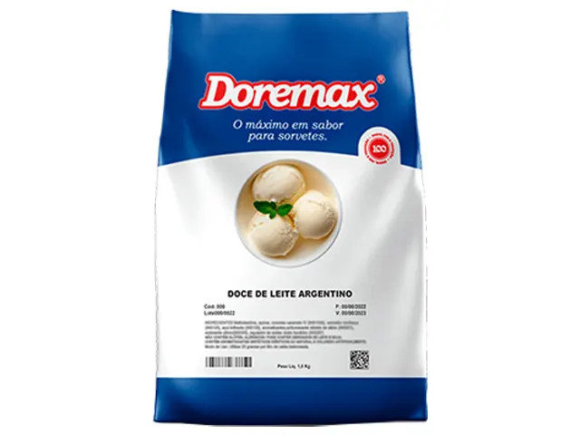 Saborizante em Pó Doremax Doce de Leite Argentino para Sorvetes 10Kg