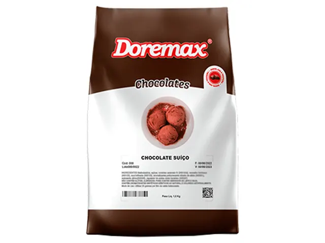 Saborizante em Pó Doremax Chocolate Suíço para Sorvetes 8Kg