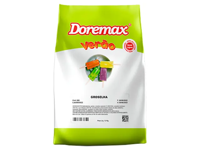 Saborizante em Pó Doremax Limão Groselha para Picolé 10Kg