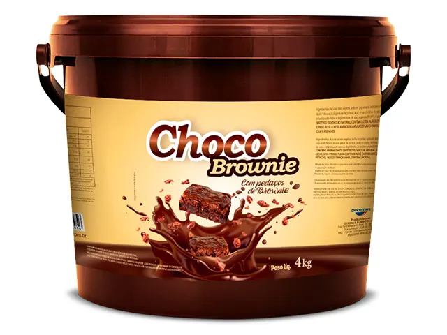 Recheio Choco Brownie Base de Gordura para Sorvetes e Gelados 16Kg