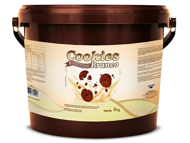 Recheio Cookies Branco Base de Gordura para Sorvetes e Gelados 16Kg