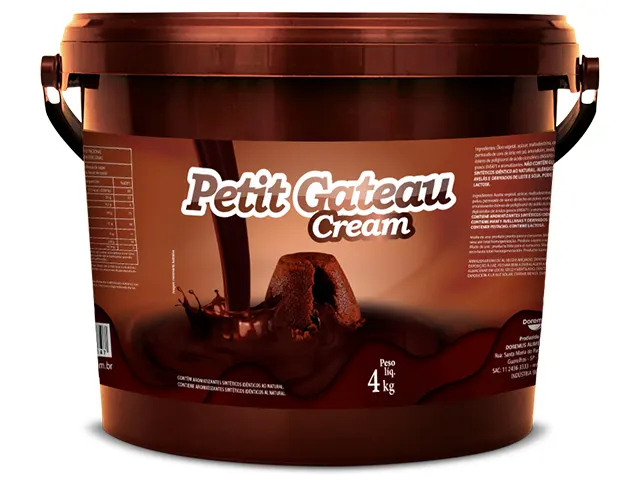 Recheio Petit Gateau Cream Base de Água para Sorvetes e Gelados 14Kg