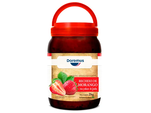 Recheio Morango Natural para Sorvetes 12Kg