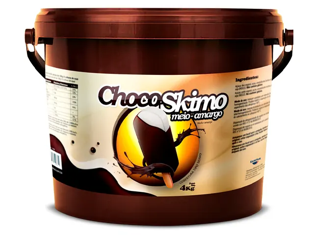 Cobertura Chocoskimo Meio Amargo para Sorvete e Picolé 16Kg