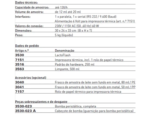 Analisador de Leite LactoFlash