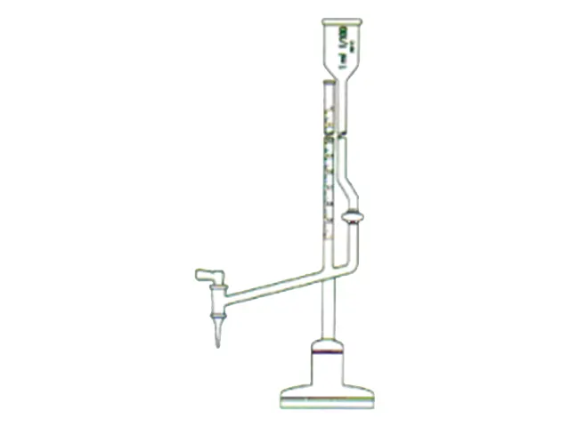 Bureta Micro Bang Faixa Azul Classe A com Torneiras de PTFE 4ml