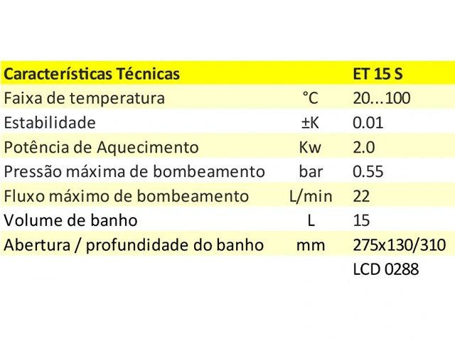 Banho Termostático ECO ET15S Silver Lauda