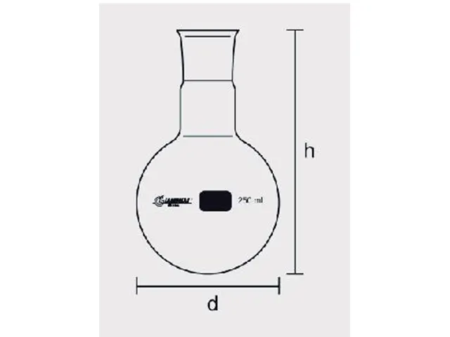 Balão Fundo Chato com Junta Esmerilhada 125 ml Laborglas