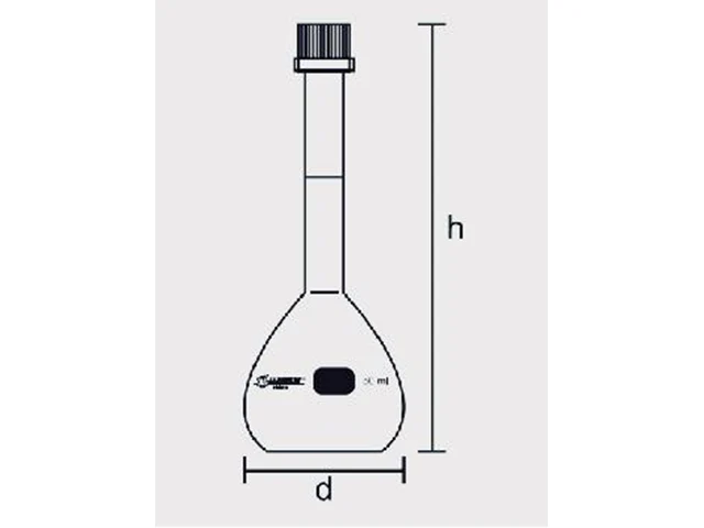 Balão Volumétrico Classe A com Tampa de Rosca 500 ml Laborglas