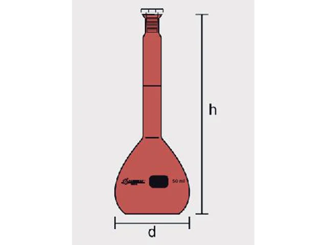 Balão Volumétrico Âmbar Classe A Rolha de Polipropileno 1.000 ml Laborglas