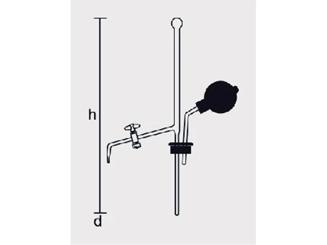 Bureta d’água com Torneira de PTFE sem Frasco 25 ml Laborglas