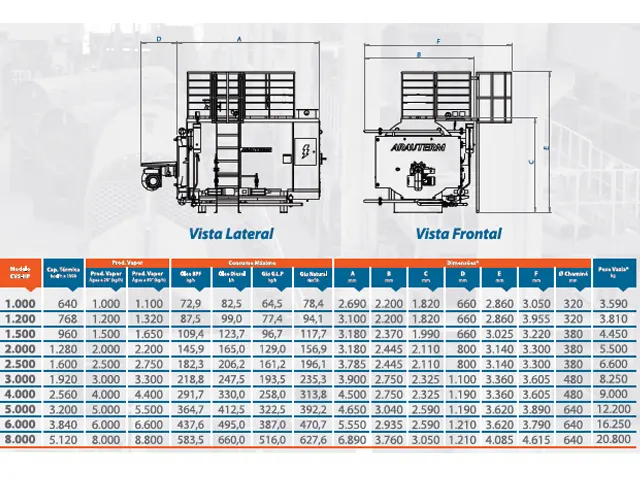 Caldeira de Vapor Saturado para Queima de Biodiesel CVS-HP 1.280.000 kcal/h