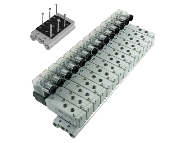 Bloco Manifold VNM e VXM para Válvula Direcional Eletropneumática