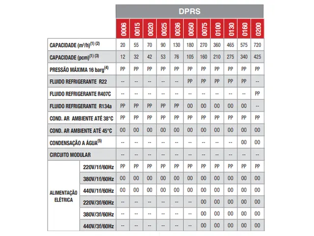 Secador de Ar Comprimido por Refrigeração DPRS 55 m³/h