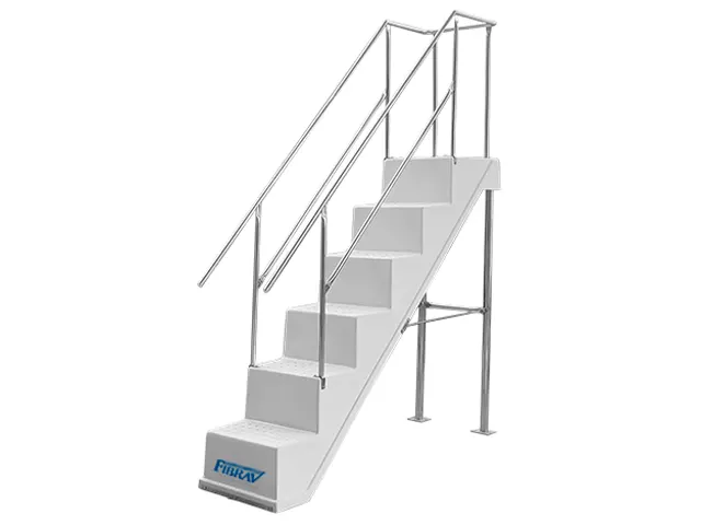 Escada em Fibra de Vidro 6 Degraus Fibrav