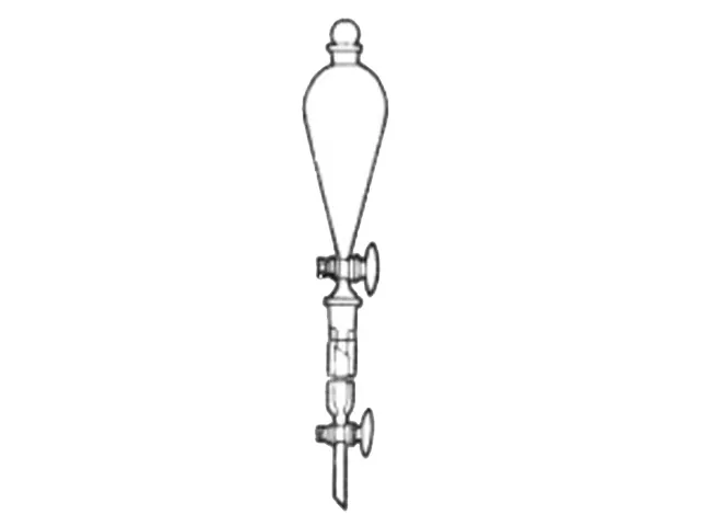 Coluna Cromatográfica Completa com Torneira de PTFE e Funil Separação Squibb 20mm