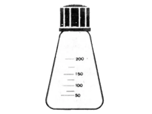 Erlenmeyer Graduado com Tampa Rosqueável 125ml