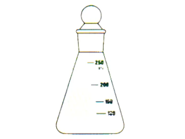 Erlenmeyer Graduado com Rolha de Vidro 300ml