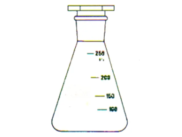 Erlenmeyer Graduado com Rolha de Polietileno 300ml