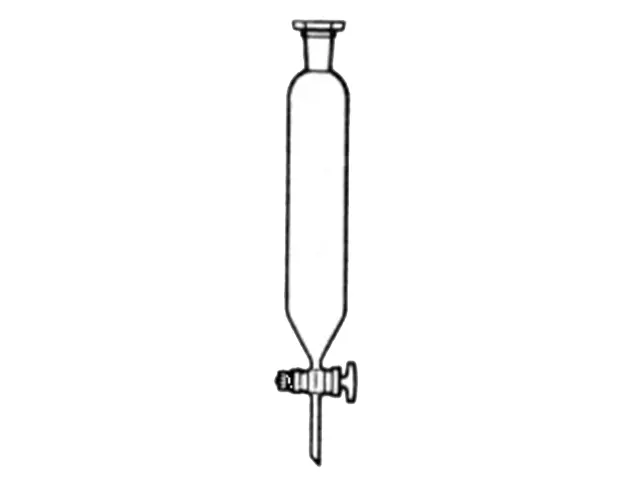 Funil de Separação Cilíndrico e Torneira de Vidro 500ml