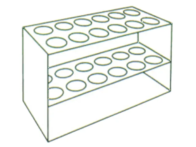 Estante em Inox para 12 Tubos de Ensaio de 18mm