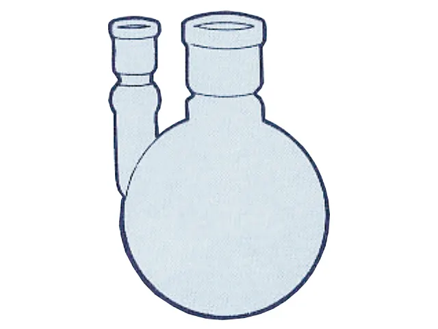 Balão para Destilação com 2 Bocas Esmerilhadas Diferentes e Paralelas 500 ml DiogoLab