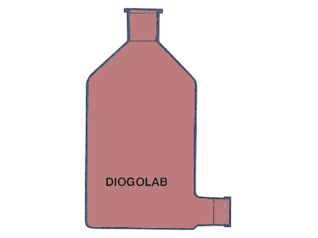 Frasco Mariotte Âmbar Saída com Junta Esmerilhada Intercambiável 9.000 ml DiogoLab