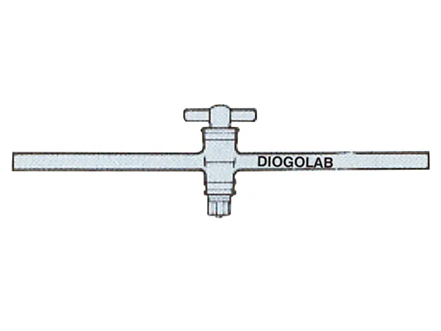 Torneira Reta Teflon para Alto Vácuo Rosca 7x1 mm DiogoLab