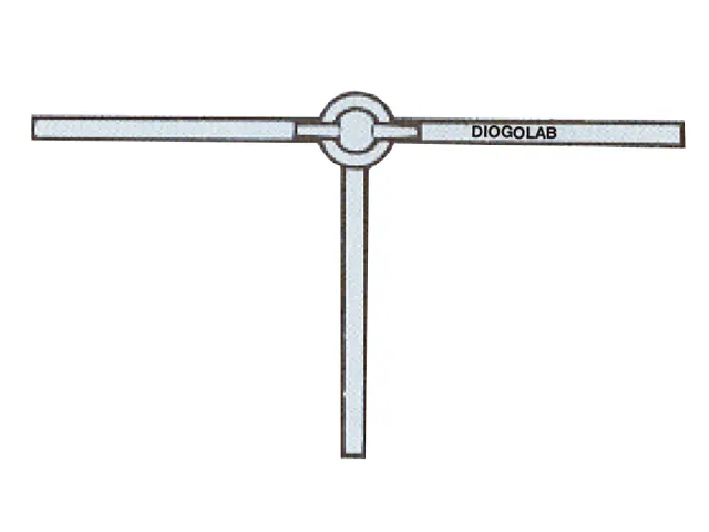 Torneira Teflon T com Rosca para Alto Vácuo 7x1.5 mm DiogoLab