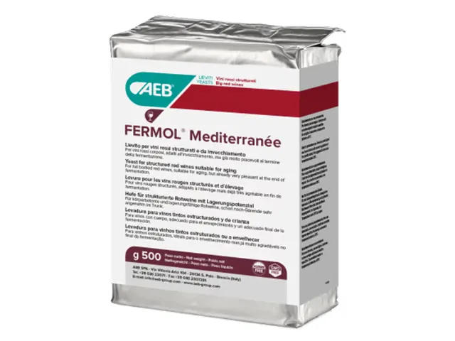 Levedura para Vinhos Tintos Estruturados ou Envelhecer ERMOL Mediterranée 10Kg