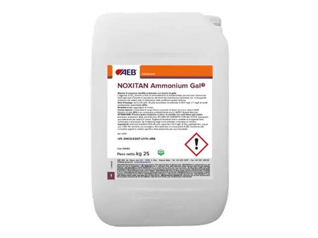 Sulfitante Bissulfito de Amónio com Taninos de Galha para Vinhos NOXITAN Ammonium Gal 25Kg