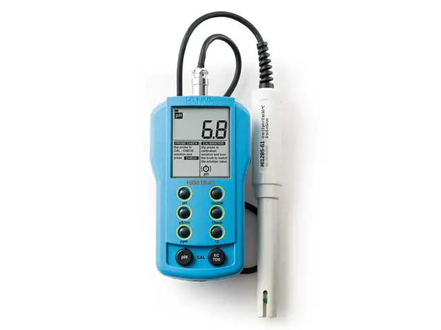 Medidor de pH/EC/TDS/Temperatura para Agricultura e Hidroponia com Cal Check HI9810-61