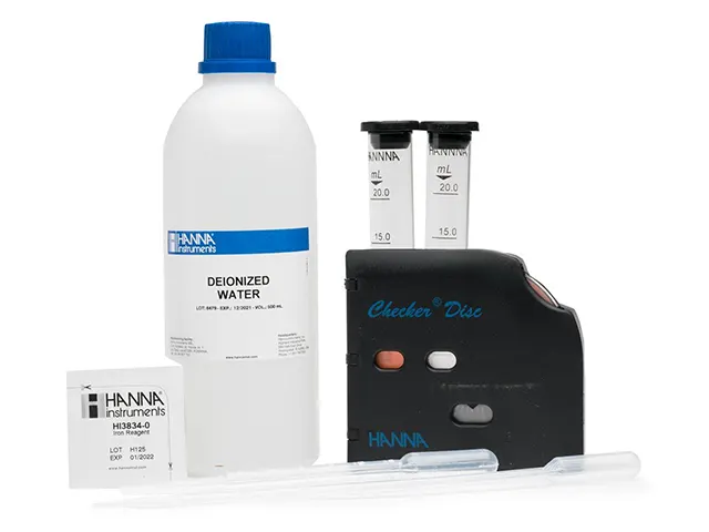 Teste Kit Químico para Ferro Faixa Alta com Disco Checker HI38041