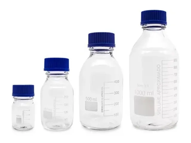 Frasco Reagente Graduado Vidro Neutro com Tampa Azul Netlab 500ml