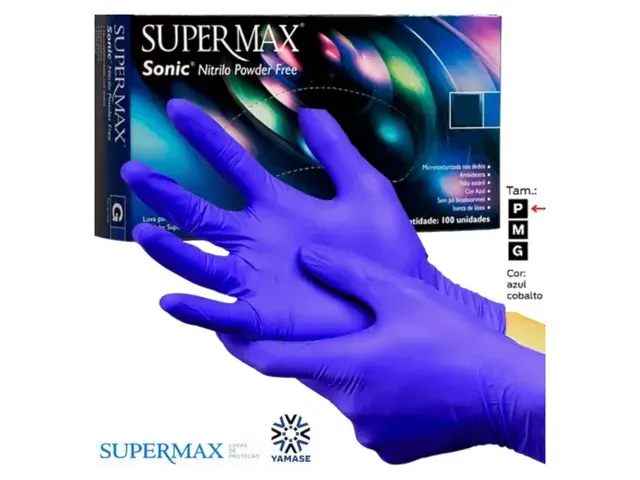 Luva de Nitrilo Supermax 100un Netlab