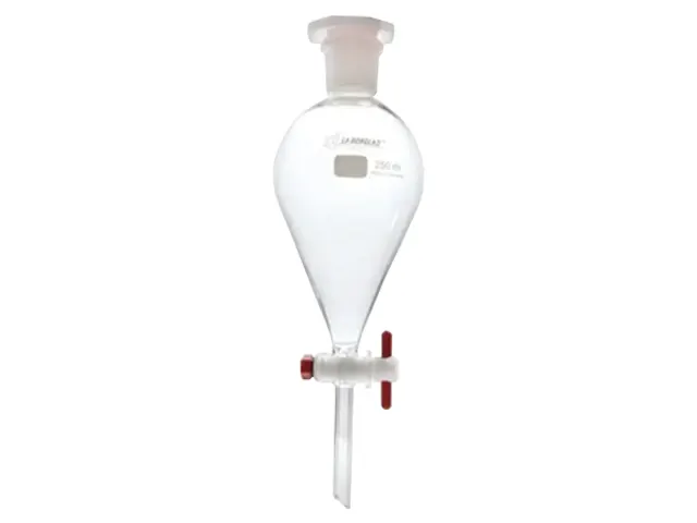 Funil de Separação Squibb Torneira de PTFE e Rolha de Polietileno Netlab 250ml